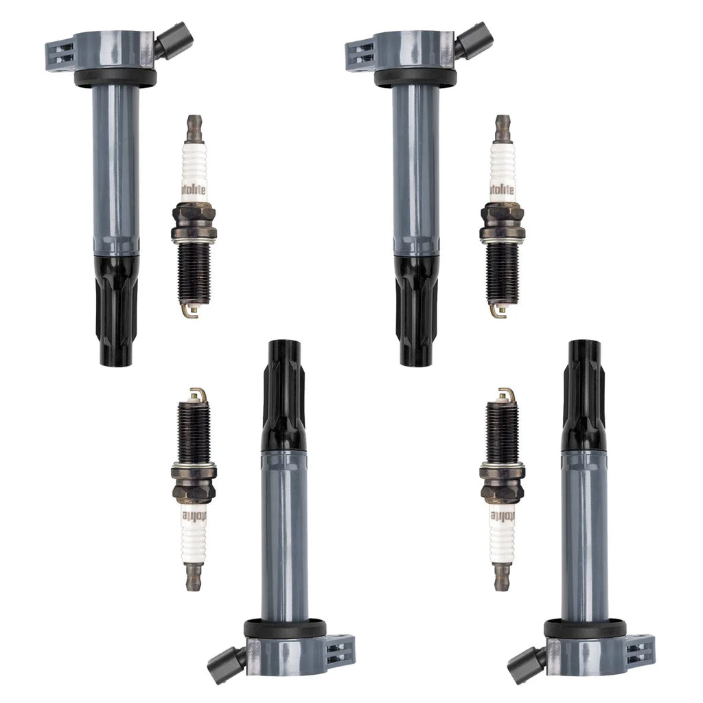 4 Ignition Coils and 4 Autolite Spark Plugs suitable with 2007-2019 Lexus ES300h ES350 LX570 UF487