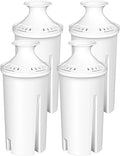4-Pack Standard moisture Filter Replacements for Brita® liquid Pitchers and Dispensers, NSF Certified to Reduce Chlorine and Bad Taste, BPA free