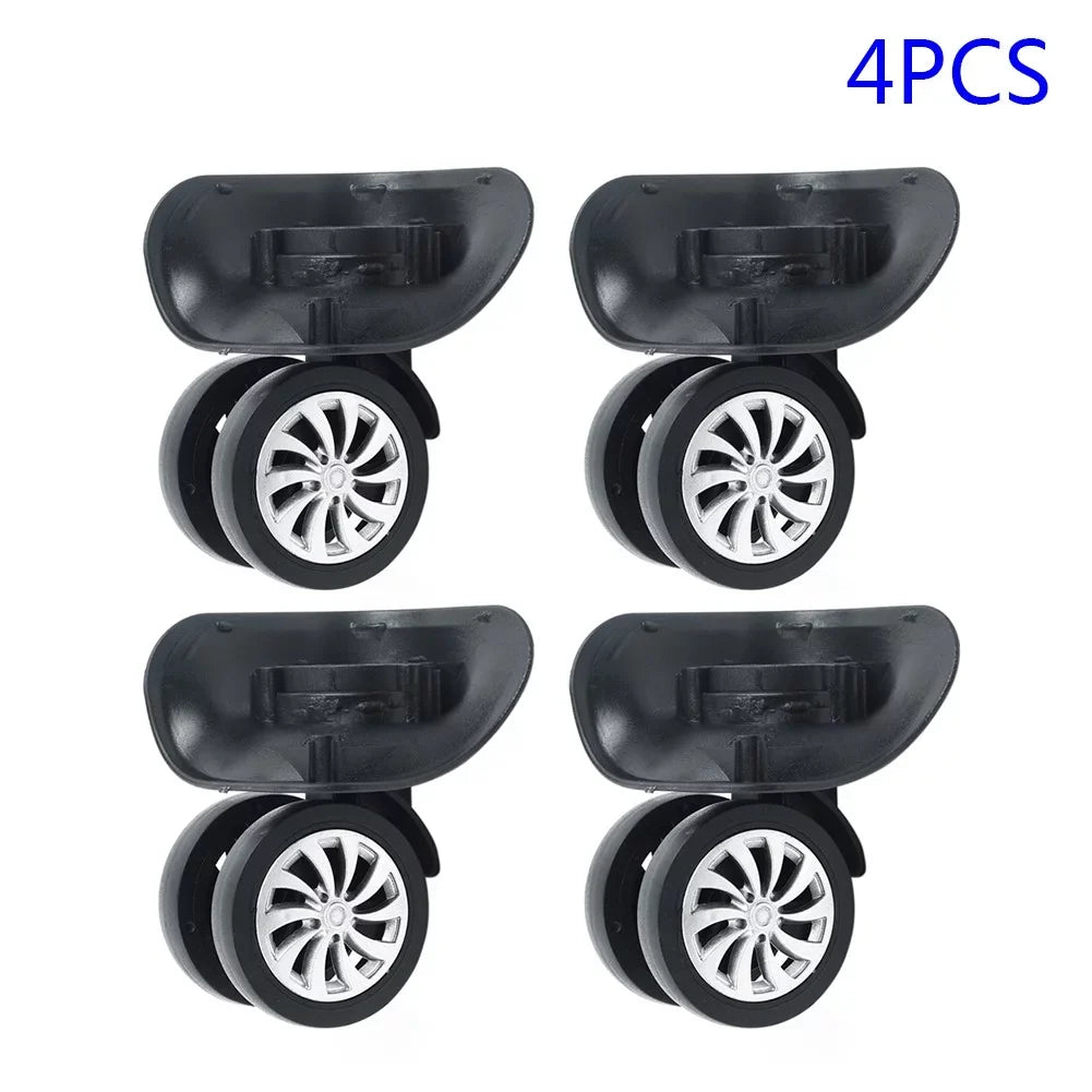 Yuri  4 Set Replacement Luggage Suitcase Wheels Swivel Universal Wheel Black