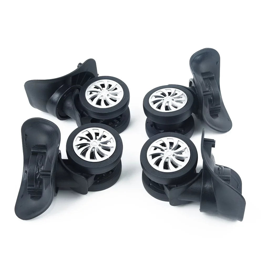 Yuri  4 Set Replacement Luggage Suitcase Wheels Swivel Universal Wheel Black