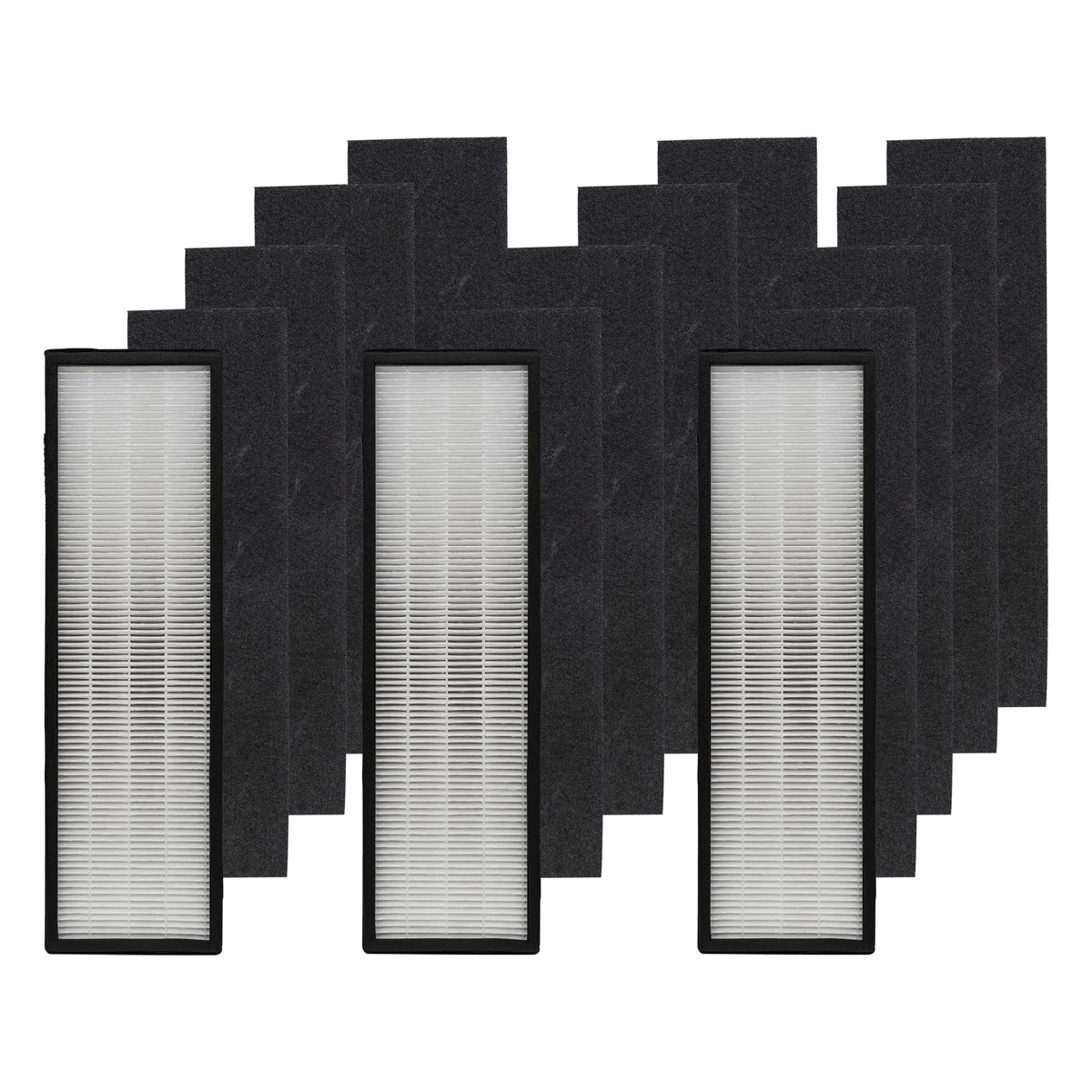 Filter-Monster – Replacement HEPA Filter with 4 Carbon Pre-Filters Set, 3 HEPA and 12 Carbon Filter Pack - matching with GermGuardian Air Purifier FLT4825 Filter Size B
