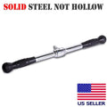 Fitness Maniac USA Deluxe Straight Bar Home Gym Cable Attachment with Rubber Handgrips, 20 Inches