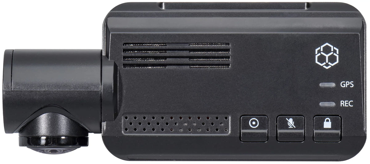 YADA 2K 360° RoadCam Pro - QHD 2K Compact Dashcam with App Control, Built-in GPS, 4-in-1 Split Screen Recording, 16GB SD Card Included, Black