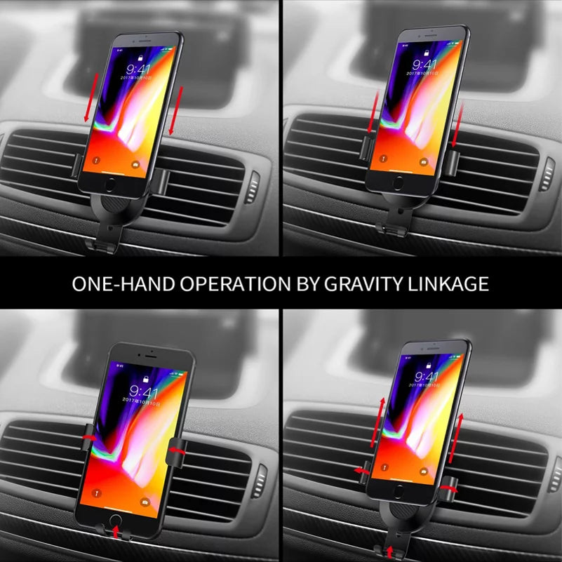 Air Vent Car Mount for Jitterbug Smart3 Phone - Holder Dock Cradle Gravity Auto Lock Q1R suitable With Lively Jitterbug Smart 3 Model