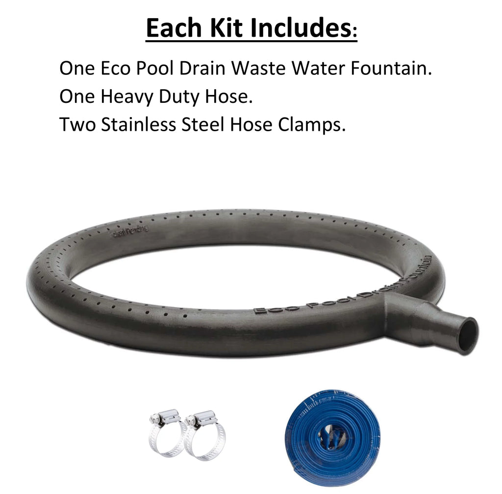Backwash Pool Hose Waste moisture Fountain Kit for Sand & Cartridge Filtered Swimming Pools with 1.5" Hose #400