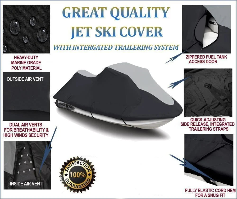 SUPER HEAVY-DUTY PWC 600D JET SKI protector matching for Sea Doo Sea-Doo Bombardier RX / RX DI / RXX 2000-2003 Jet Ski shield 2 Seater