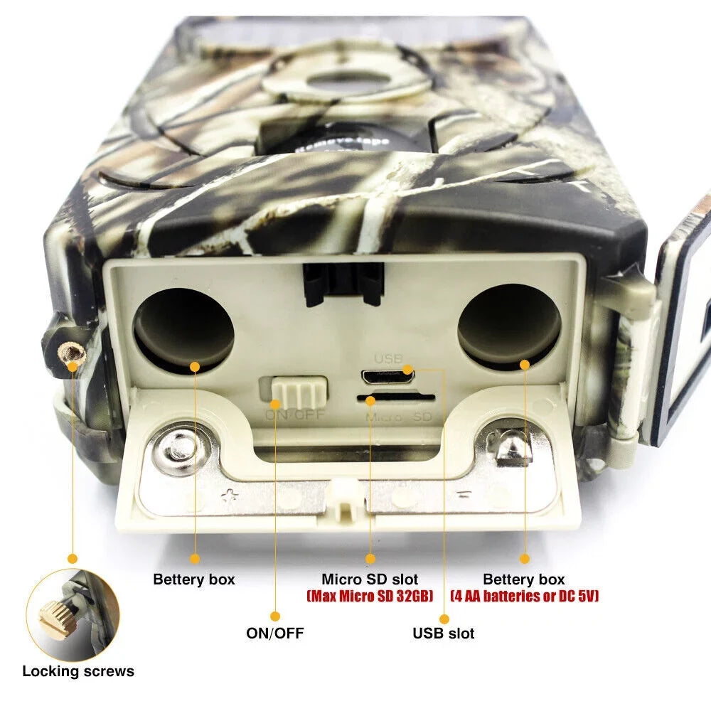 Infrared Trail Camera,DFITO Wildlife Monitor, 1080P, 12MP, Home Security, Farm Monitoring, Hunting Trail Monitor, Hunting Wildlife Camera Waterproof (SD Card NOT Included)