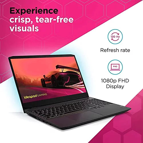 IdeaPad Gaming 3 15.6" FHD 120Hz Gaming Laptop, AMD Ryzen 5-5600H, 32GB RAM 1TB SSD, RTX 3050 Ti 4GB GDDR6, Backlit Keyboard, Bluetooth, Webcam, WiFi, Windows 11, Shadow Black