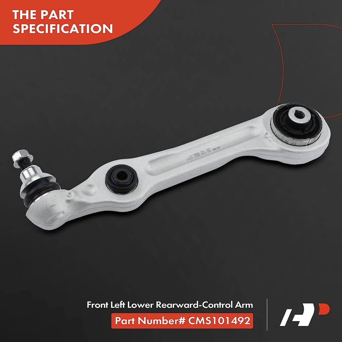 A-Premium Front Left Rearward Lower Control Arm, with Ball Joint & Bushing, matching with Mercedes-Benz S450 2018-2019, S550 2014-2017, S550e 2015-2017, S560 2018-2019, S63 AMG 2015-2017