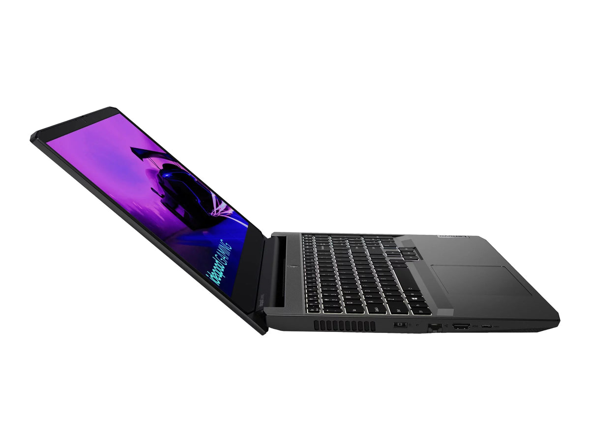 IdeaPad Gaming 3 15ACH6 82K2 - 180-degree hinge design - AMD Ryzen 5 5600H / 3.3 GHz - Win 11 Home - GF RTX 3050 Ti  - 8 GB RAM - 512 GB SSD NVMe, TLC - 15.6" IPS 1920 x 1080 (Full HD) @ 120 Hz - Wi-Fi 6 - shadow black - kbd: US