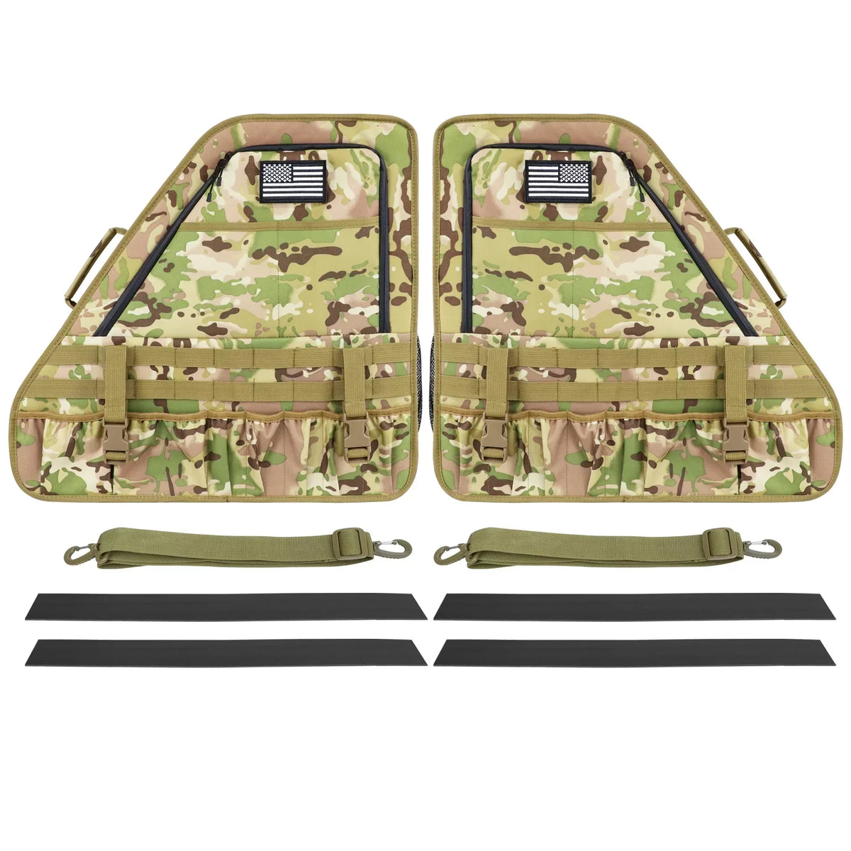 KOLEMO 2Pcs Roll Bar Storage Bag Cage Multi-Pockets For  Bronco 4 Doors Accessories
