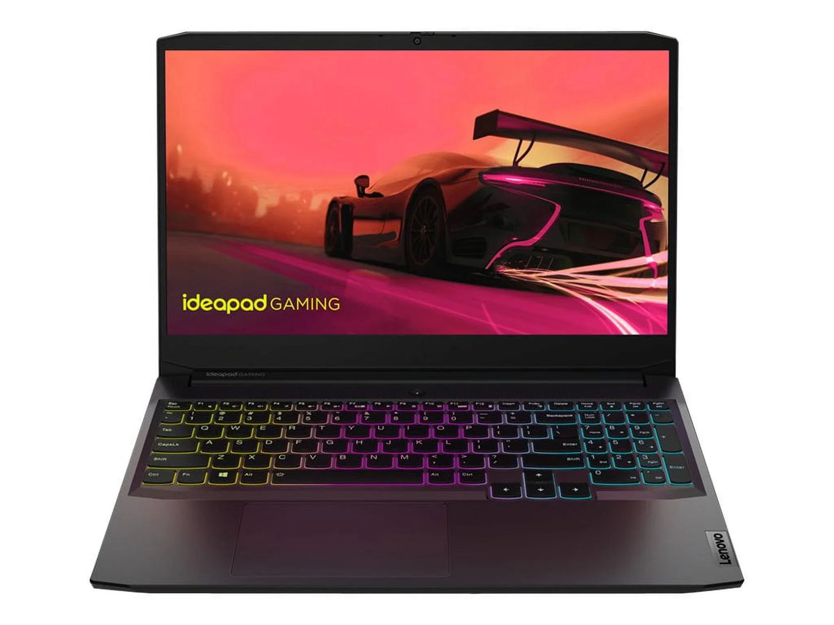 IdeaPad Gaming 3 15ACH6 82K2 - 180-degree hinge design - AMD Ryzen 5 5600H / 3.3 GHz - Win 11 Home - GF RTX 3050 Ti  - 8 GB RAM - 512 GB SSD NVMe, TLC - 15.6" IPS 1920 x 1080 (Full HD) @ 120 Hz - Wi-Fi 6 - shadow black - kbd: US