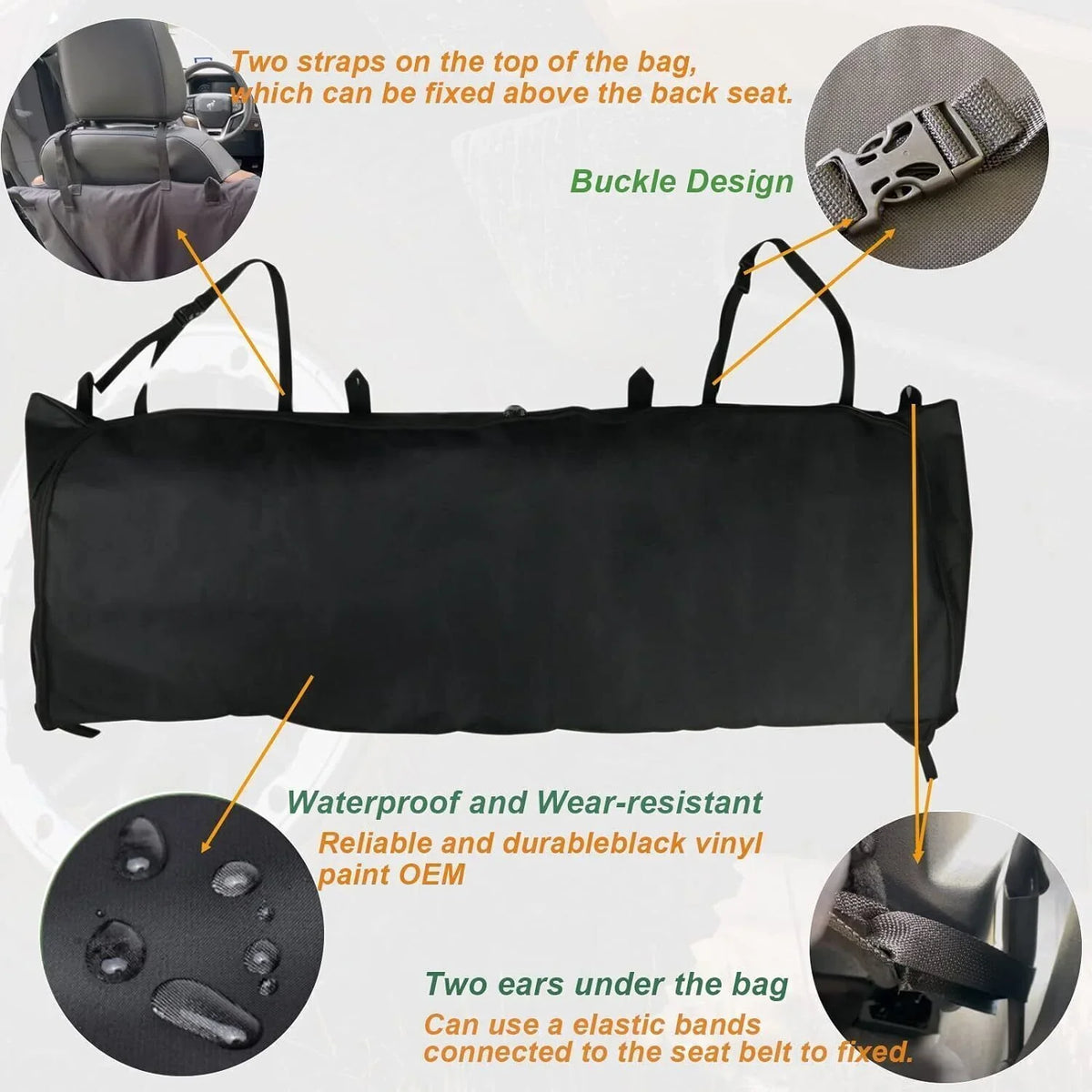 600D Soft Top Window Storage Bag For  Bronco Accessories 2021-2023 4 Door US