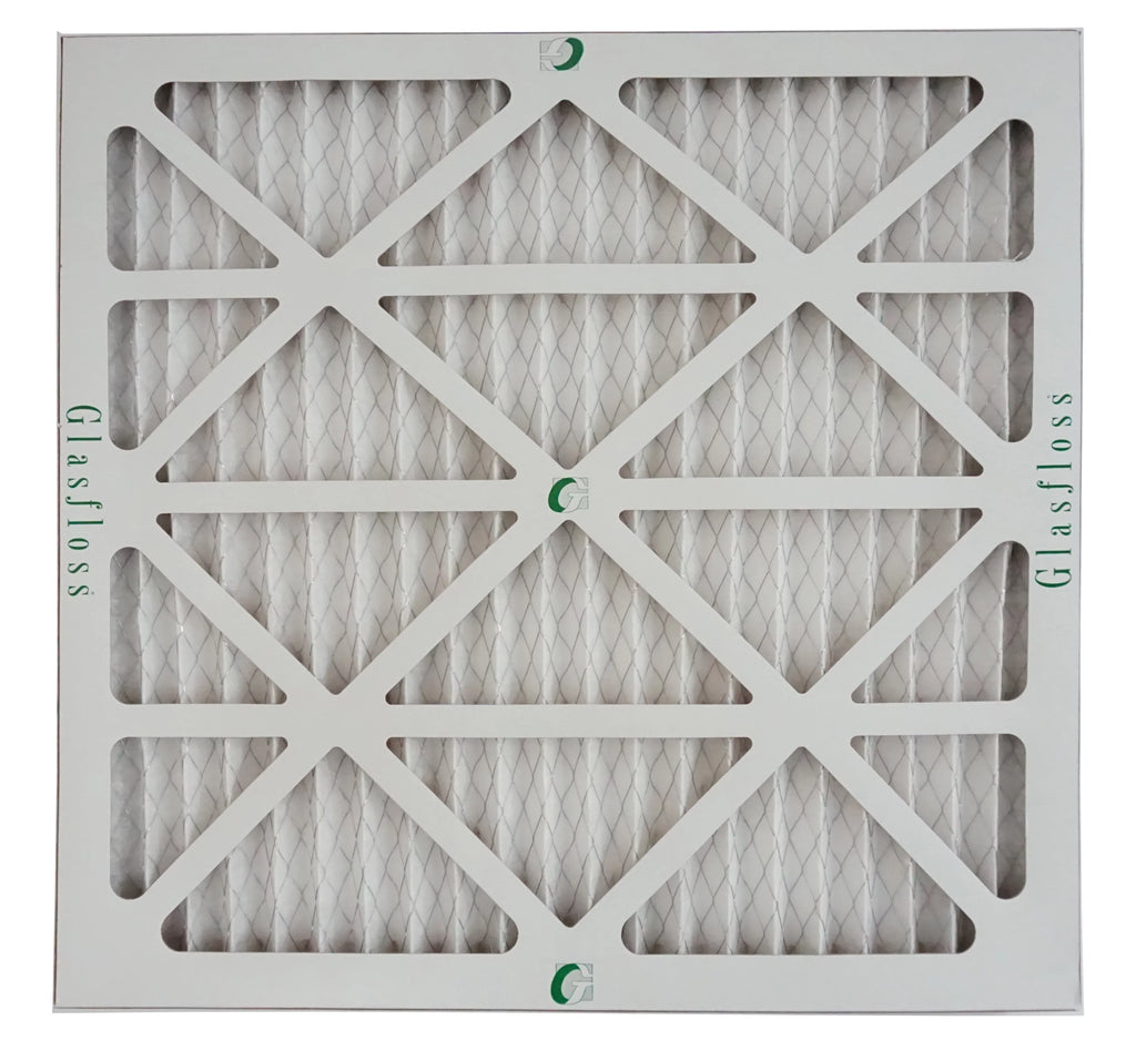Glasfloss Air Filter 20x20x2 - 2" MERV 10 - (Pack of 12) - Pleated AC or HVAC Air Filter - Furnace Air Filter - Home or Office - Made In The USA.