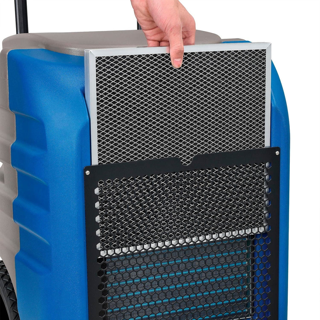Global Industries  Dehumidifier Commercial Grade Refrigeration 145 Pints Day Dehumidification with liquid Pump - Blue