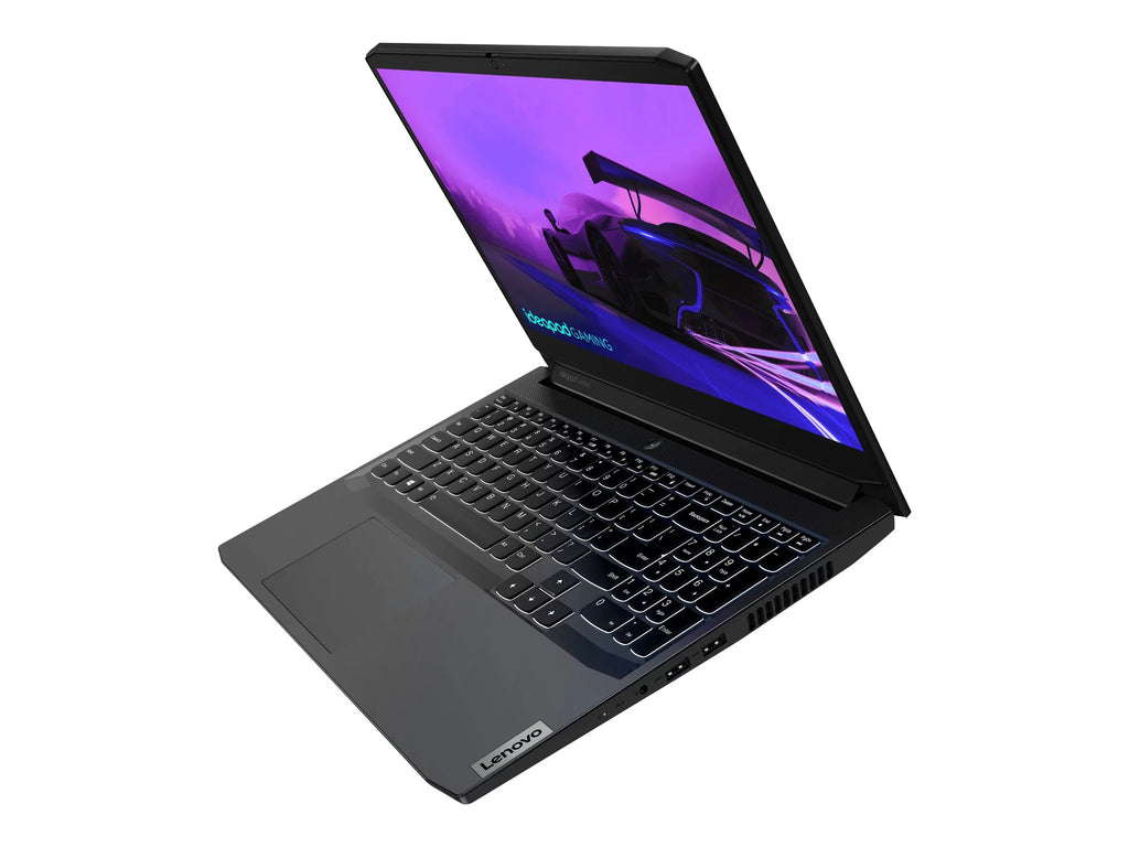 IdeaPad Gaming 3 15ACH6 82K2 - 180-degree hinge design - AMD Ryzen 5 5600H / 3.3 GHz - Win 11 Home - GF RTX 3050 Ti  - 8 GB RAM - 512 GB SSD NVMe, TLC - 15.6" IPS 1920 x 1080 (Full HD) @ 120 Hz - Wi-Fi 6 - shadow black - kbd: US
