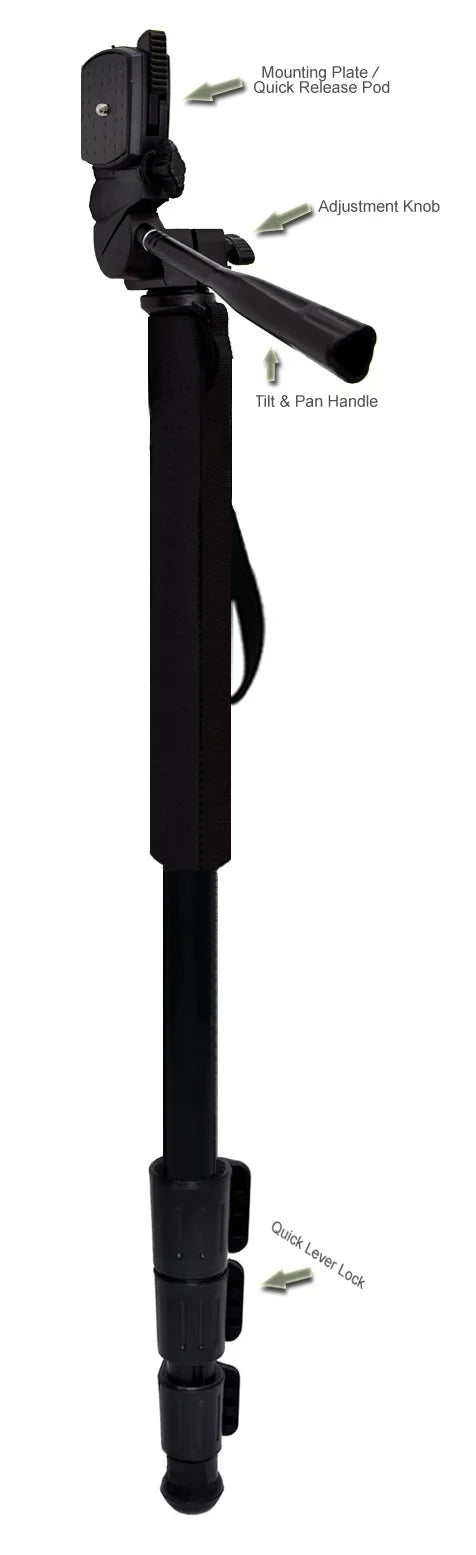 Professional Black 72" Monopod / Unipod (Quick Release) For  Lumix DC-LX100 II