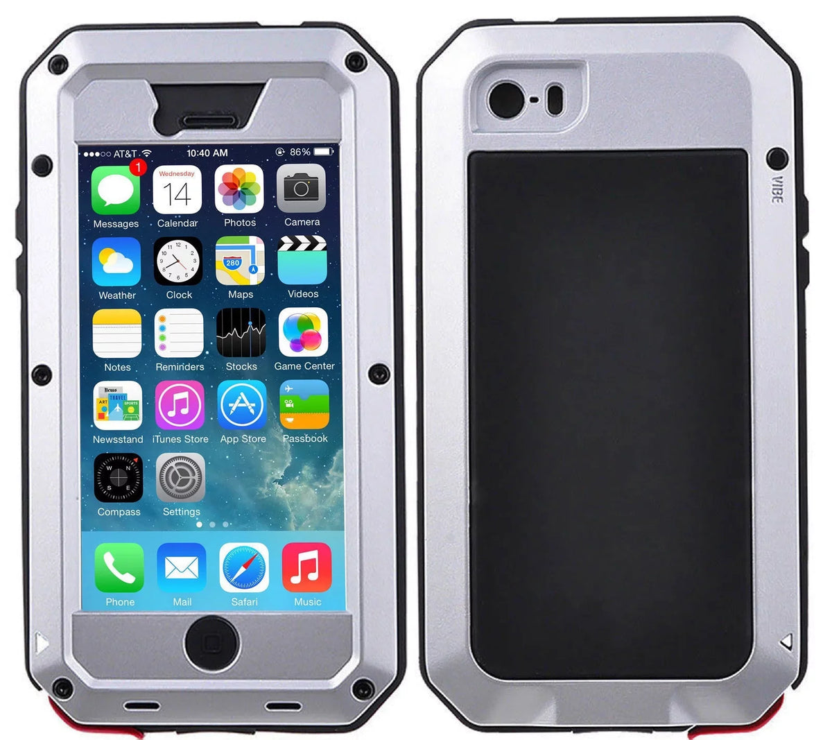 Gorilla Glass Aluminum Metal iPhone 6 Case (Silver) Heavy Duty Military Grade Shockproof and Scratch immune Protection, Rugged Outdoor Travel