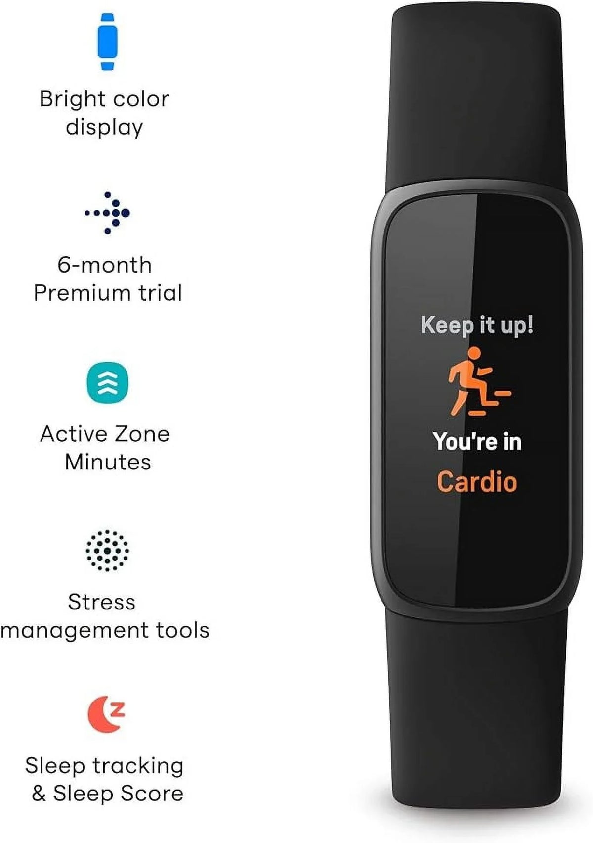 Open Box Fitbit Luxe-Fitness Wellness-Tracker Stress Management Sleep-Tracking FB422BKBK