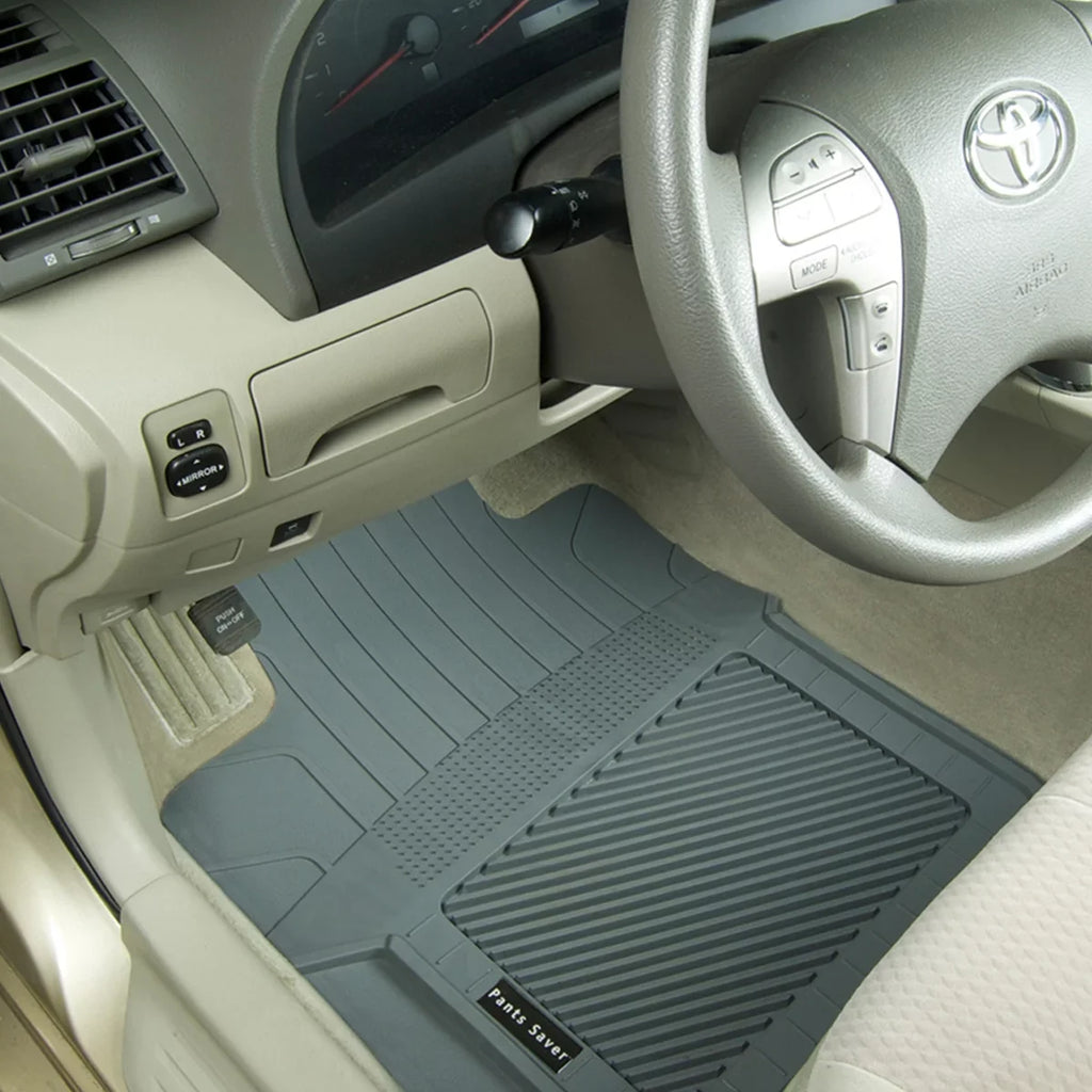 PantsSaver Custom Fit Car Floor Mats for Dodge Grand Caravan 2018, 4 pc, All elements Protection for vehicles, Heavy Duty atmospheric conditions protected Plastic,Gray