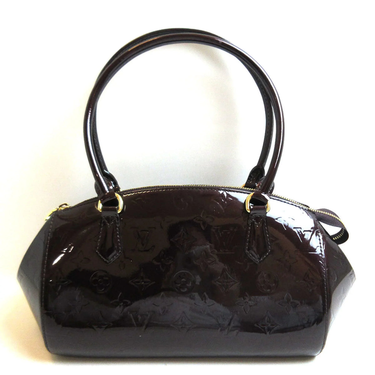 Pre-Owned Louis Vuitton Sherwood PM Amaranto Dark Purple Handbag Semi-Shoulder Women's Monogram Verni M91493 LOUISVUITTON (Good)