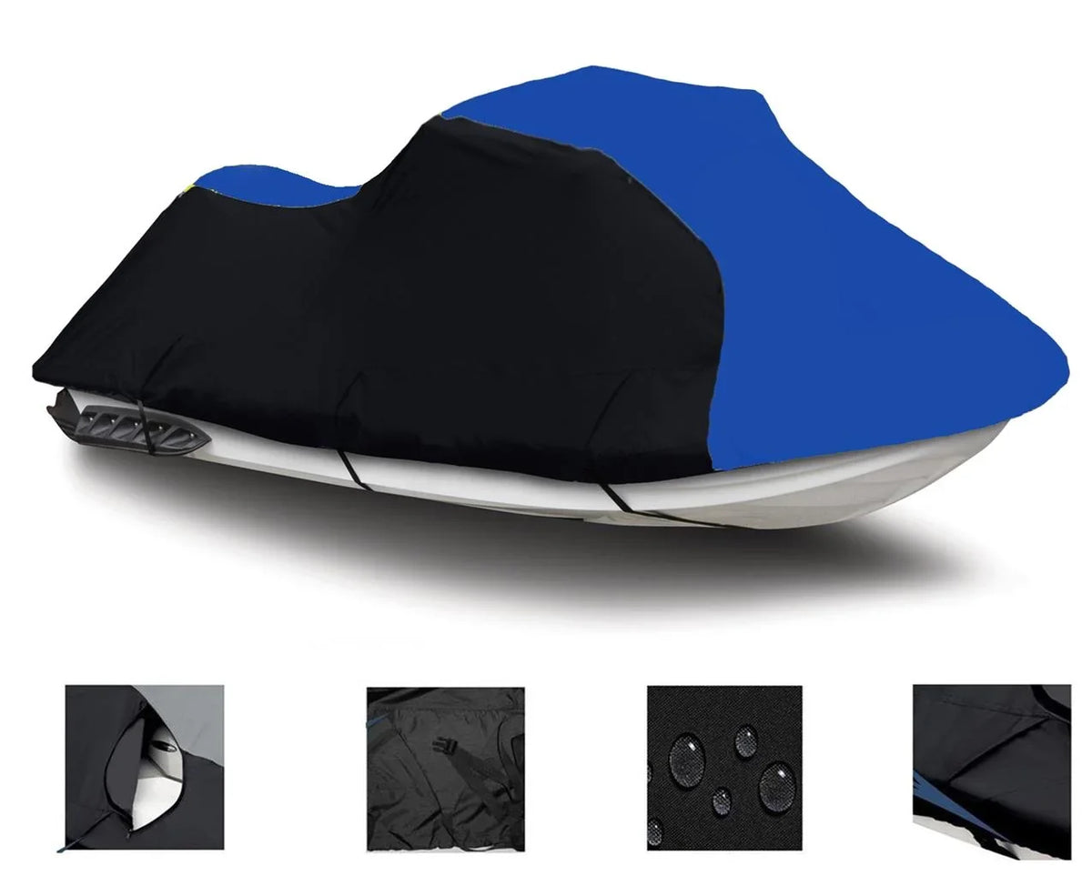 BLACK / BLUE HEAVY-DUTY, TOP OF THE LINE shield matching for Yamaha Wave Blaster II Deluxe Jet Ski PWC shield 1996 1997 1-2 Seater