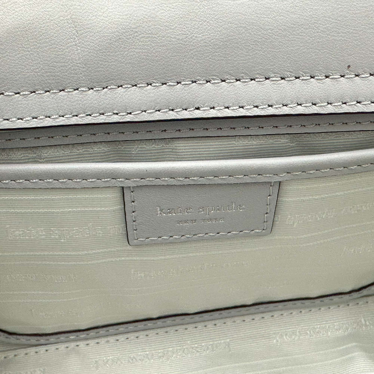 Kate Spade Sam Icon Crystal Embellished Fabric Mini Tote - Platinum Grey