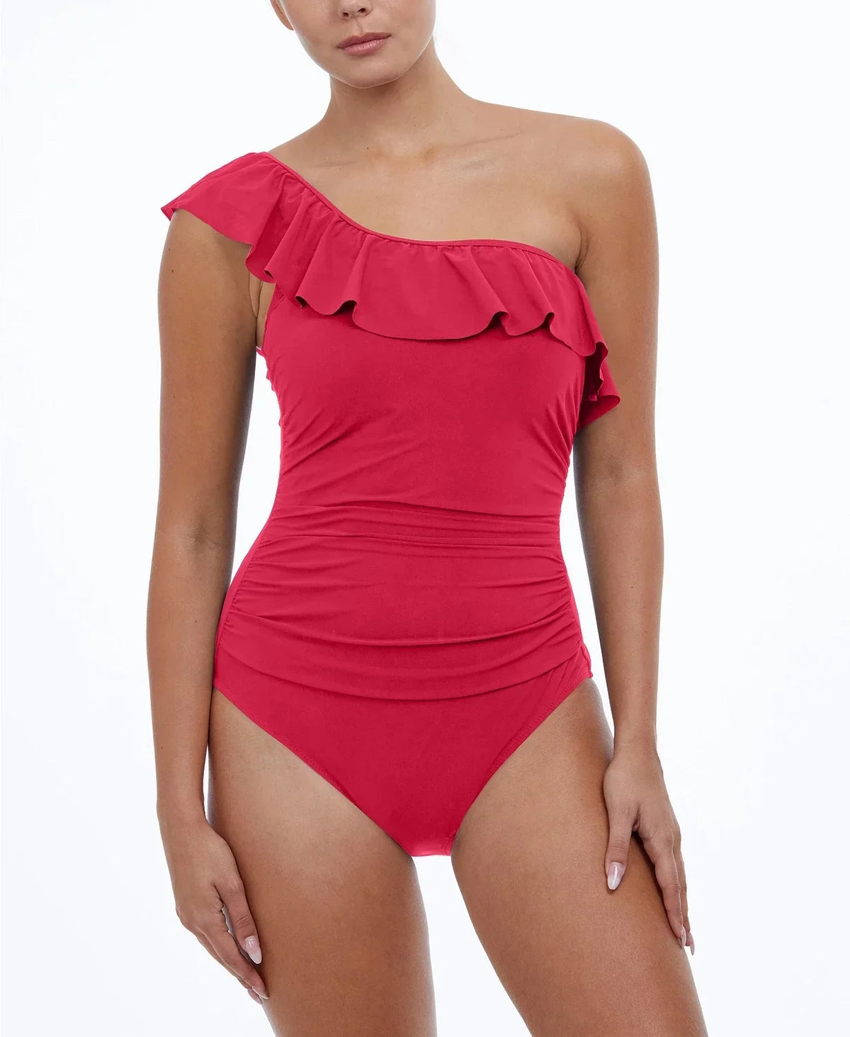 Profile by Gottex PINK One-Shoulder Tummy Control One-Piece Swimsuit, US 10