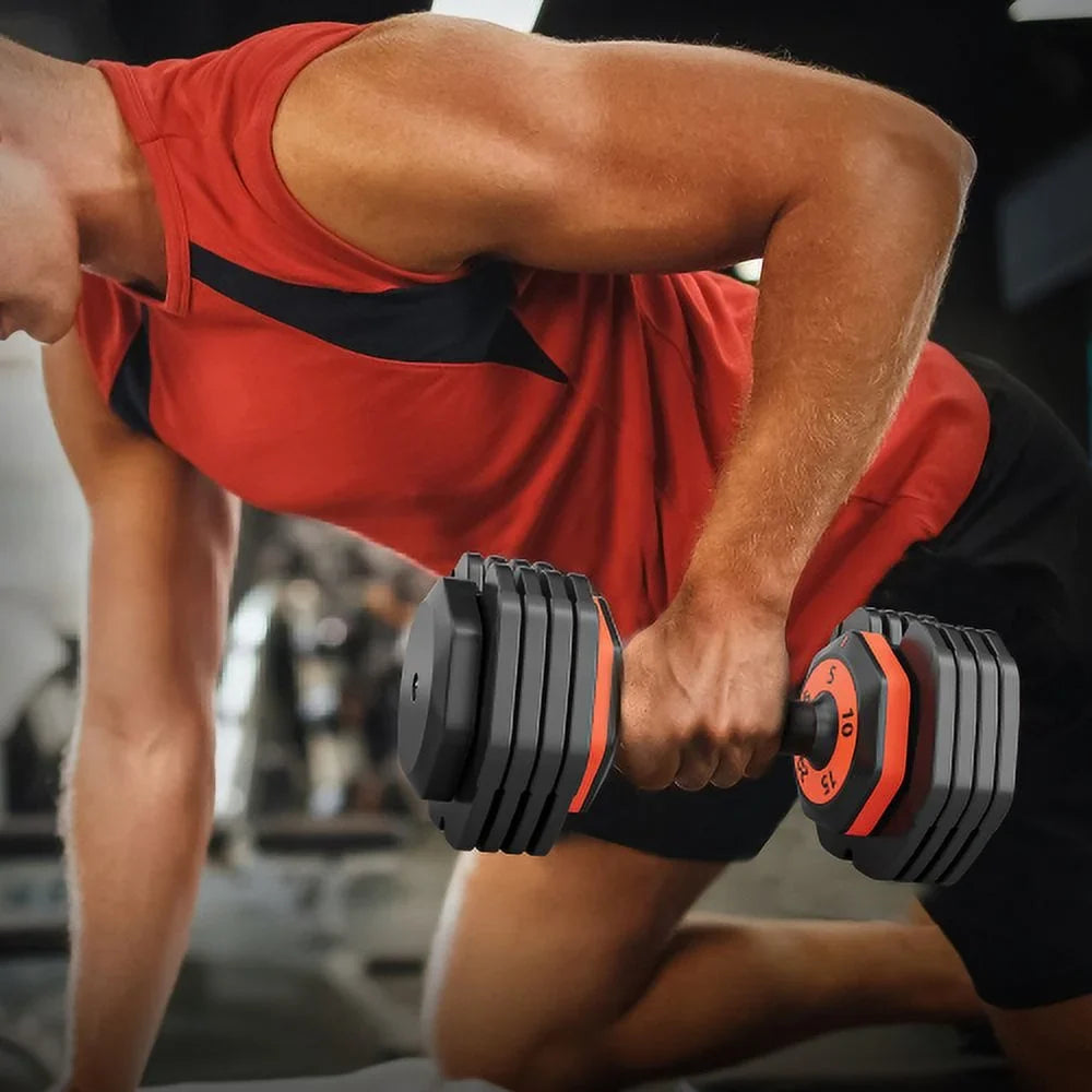 Adjustable Dumbbell Set 25LB Pairs 5 in 1 with Anti-Slip Metal Handle Fast Adjust Dumbbell Weight for Exercises Pair Dumbbells for Men and Women in Home Gym Workout Equipment