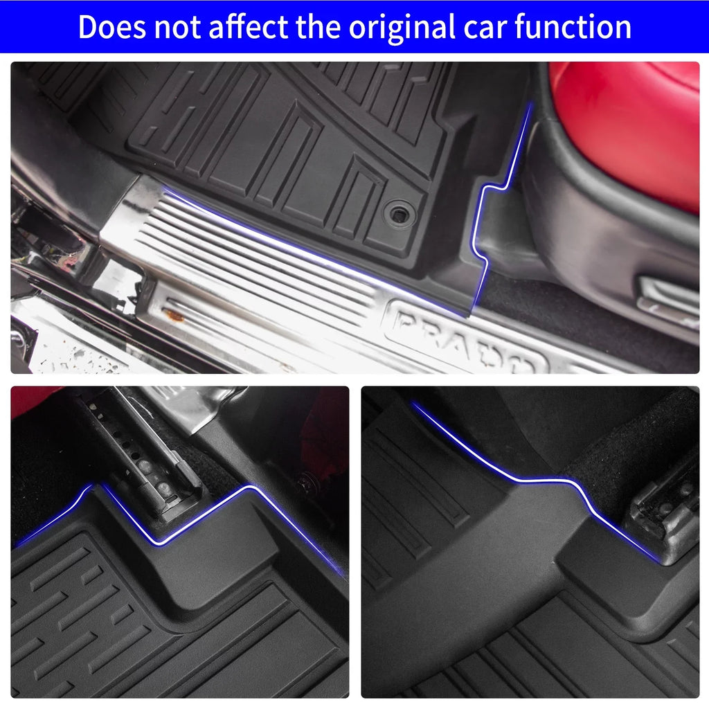 Fit 2013-2023  4Runner Floor Mats Trunk Mat Cargo Mat Cargo Liner All climate Back Seat protector Protector 2022 4 Runner Accessories (Fit Without Sliding Tray)