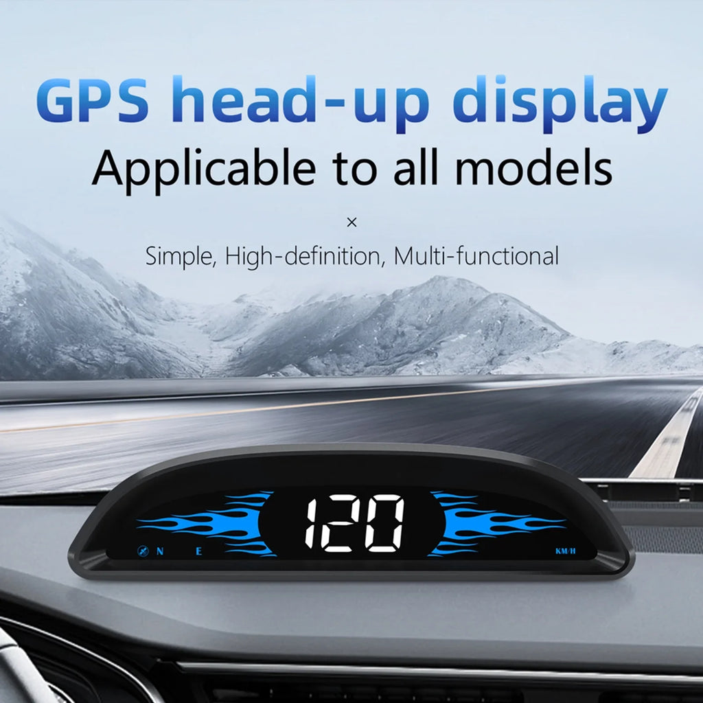 GoolRC Car HUD Head-up Display Digital Navigation Speedometer Dual System Display Screen with SpeedTimeDirectionMileage Vehicle Overspeed Alarm Fatigue Driving Alarm