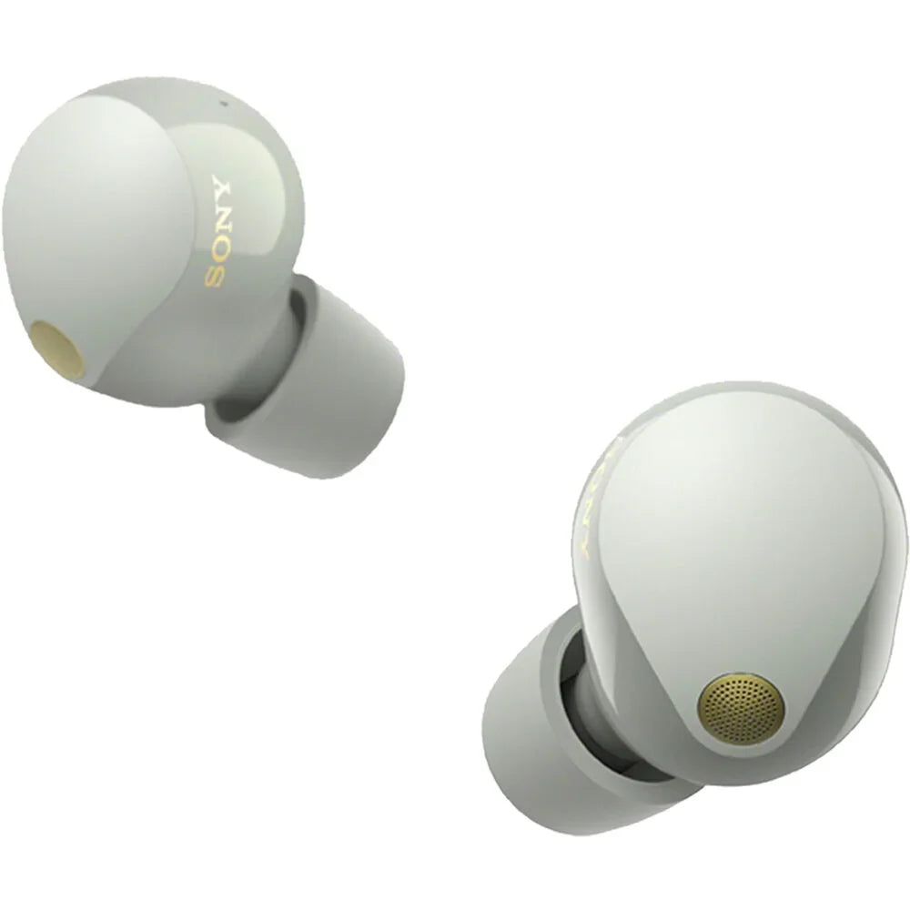 WF-1000XM5 Noise Canceling Wireless Earbuds (Silver) Bundle with 2 YR Warranty