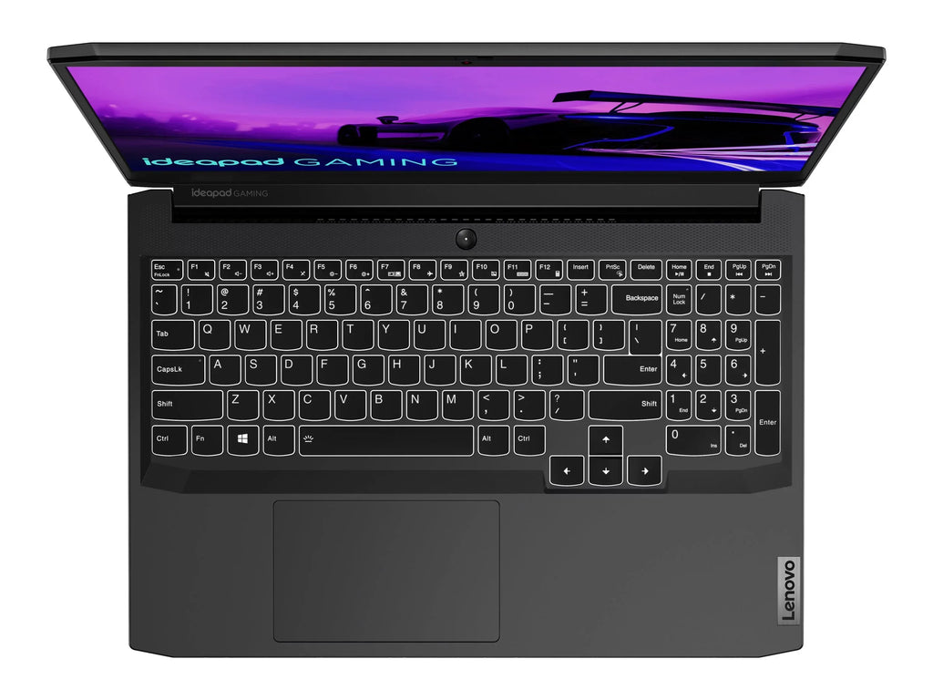 IdeaPad Gaming 3 15ACH6 82K2 - 180-degree hinge design - AMD Ryzen 5 5600H / 3.3 GHz - Win 11 Home - GF RTX 3050 Ti  - 8 GB RAM - 512 GB SSD NVMe, TLC - 15.6" IPS 1920 x 1080 (Full HD) @ 120 Hz - Wi-Fi 6 - shadow black - kbd: US