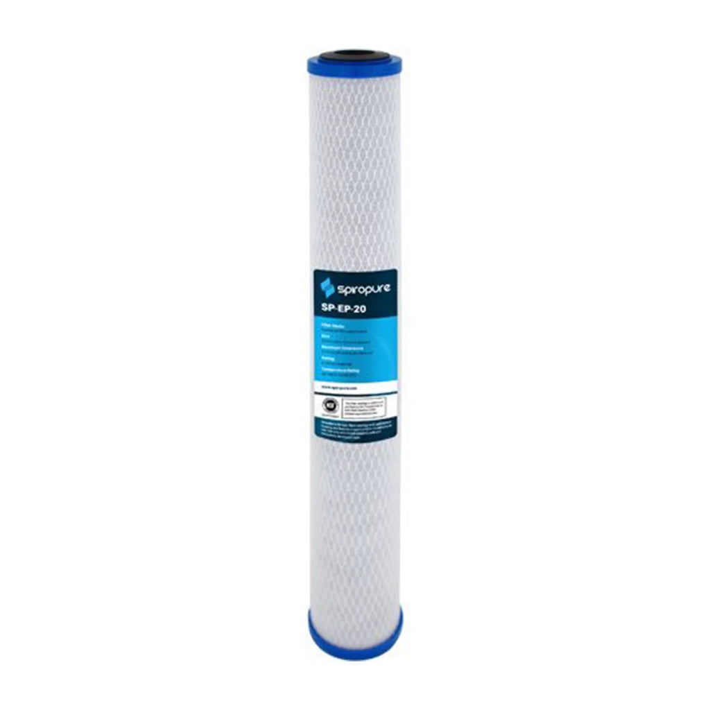 SpiroPure SP-EP-20 20 x 2.5 Inch Carbon liquid Filter Replacement, 6 Pack
