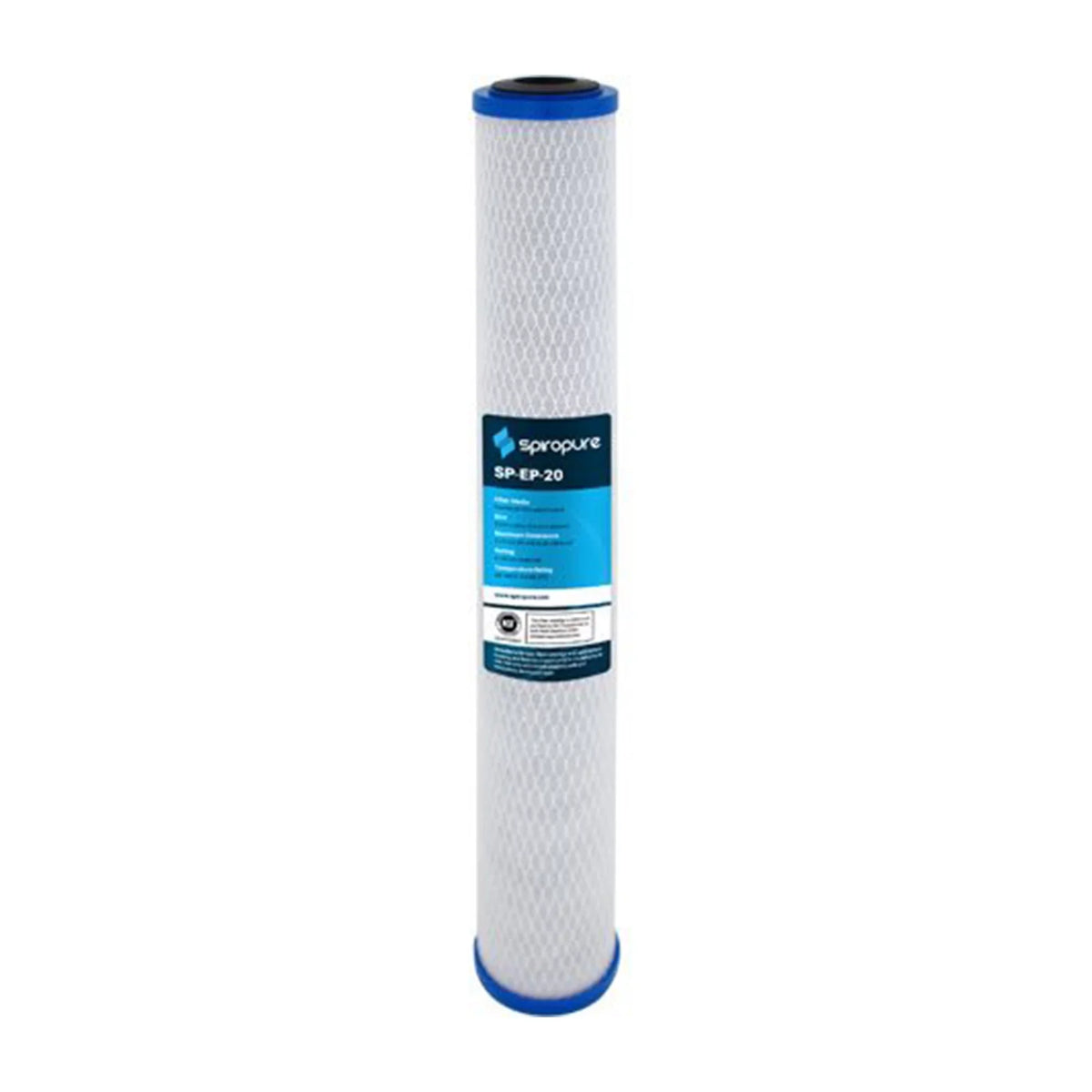SpiroPure SP-EP-20 20 x 2.5 Inch Carbon liquid Filter Replacement, 6 Pack