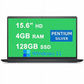 Inspiron 15 3000 3510 Laptop 15.6” HD Narrow Border Display  Quad-Core Pentium Silver N5030 Processor 4GB RAM 128GB SSD  UHD Graphics 605 USB3.2 Win11 Carbon