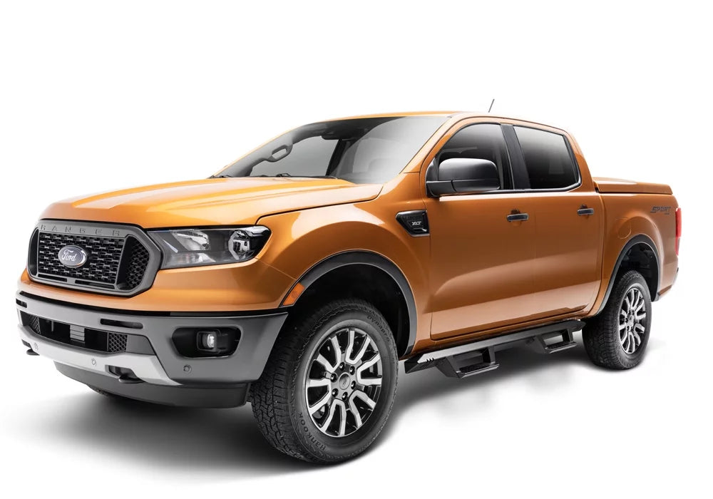 N-Fab by RealTruck Epyx Steps | Textured Black, Cab Length | Exf19Cc-Tx | appropriate with 2019-2020  Ranger Crew Cab All Beds, SRW Gas