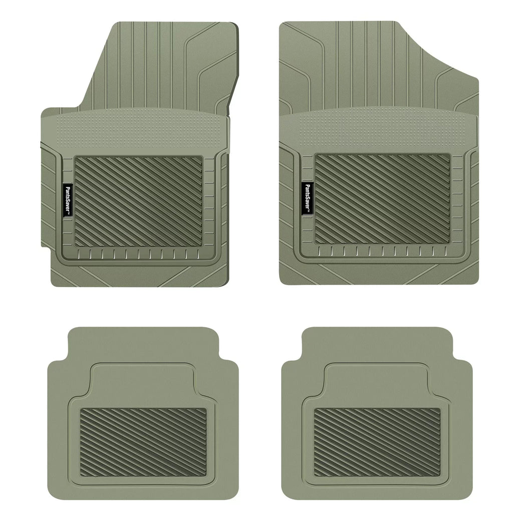 PantsSaver Custom Fit Car Floor Mats for Dodge Grand Caravan 2018, 4 pc, All elements Protection for vehicles, Heavy Duty atmospheric conditions protected Plastic,Gray