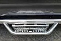N-Fab by RealTruck Podium Stainless Steel Steps | Polished Stainless Steel, Cab Length | Hpt0786Cc-Ss | suitable with 2007-2021  Tundra Crewmax All Beds, SRW Gas