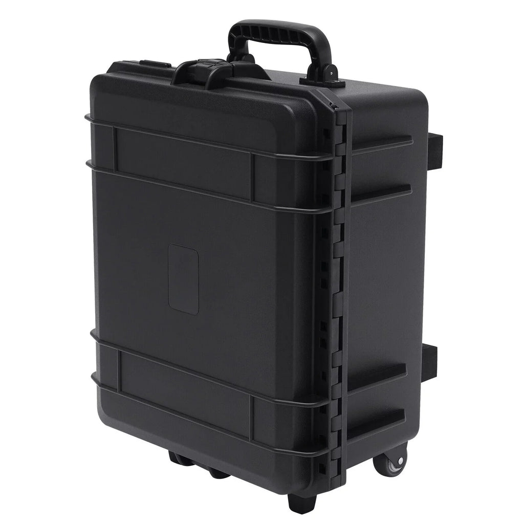 Miumaeov Large Portable Protective liquid and Shock protected Hard Case Camera Tools Equipment Laptop Hard Case Box with Wheels and Handle with 5 Layers Foam Black 16.7" x 12" x 21.25"