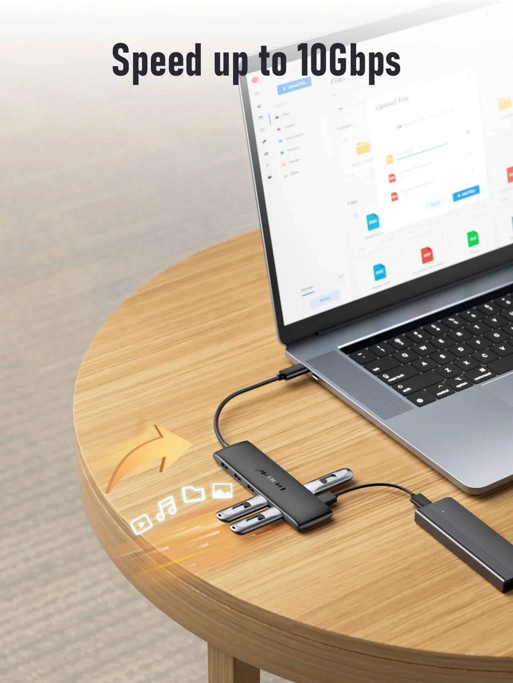 Lemorele 10-in-1 USB C Hub USB C Adapter with 4K 2 HDMI Ports 4 USB 3.1 Gen 2 USB 3.0 Outputs