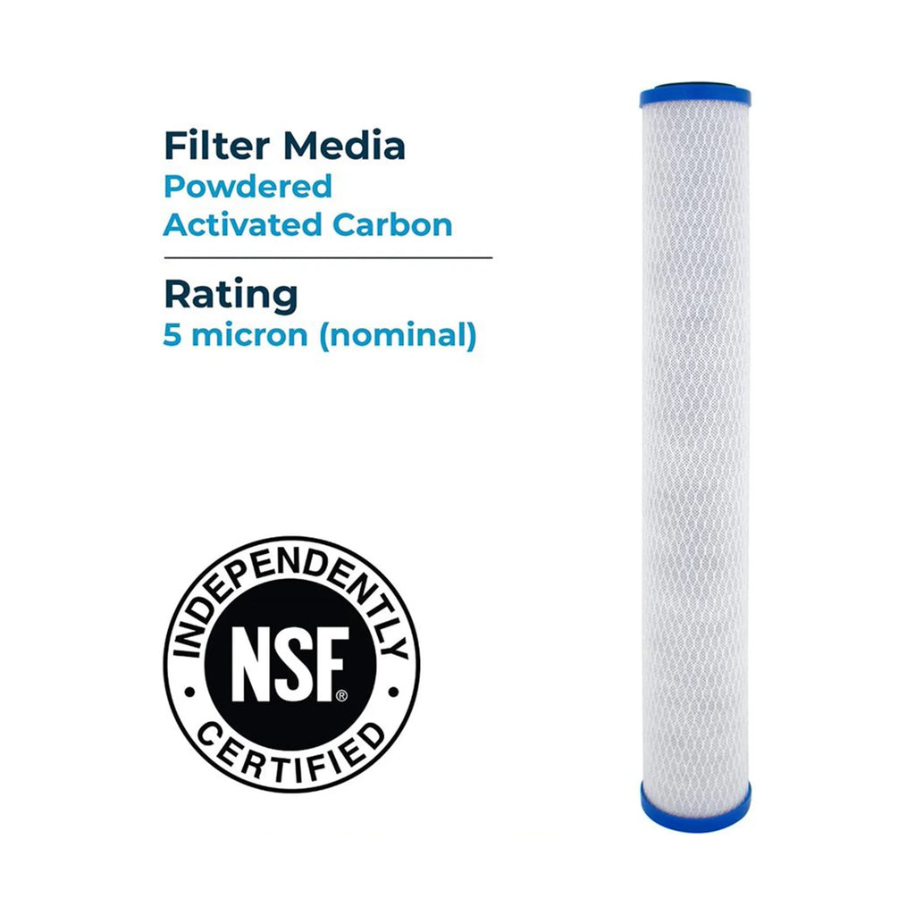 SpiroPure SP-EP-20 20 x 2.5 Inch Carbon liquid Filter Replacement, 6 Pack
