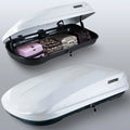 Large Rooftop Cargo Carrier Hard Shell Rooftop Cargo Box with Double Locks, 13 ft³ Waterproof Cargo Box for SUV Rooftop 56.3" L x 30.3" W x 13.8" H, White