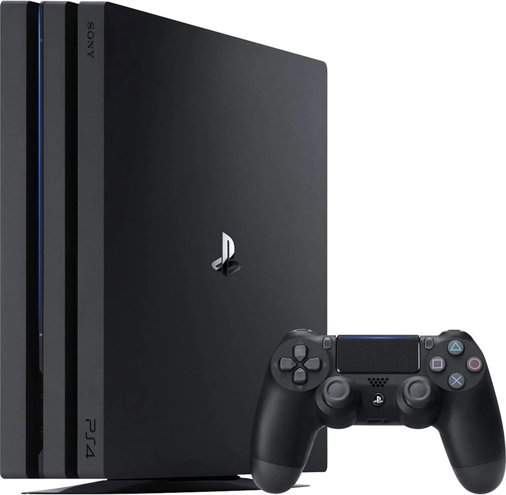 PlayStation 4 Pro 1TB Gaming Console Black Headset 2 Controller With BOLT AXTION Cleaning Kit Bundle Like New