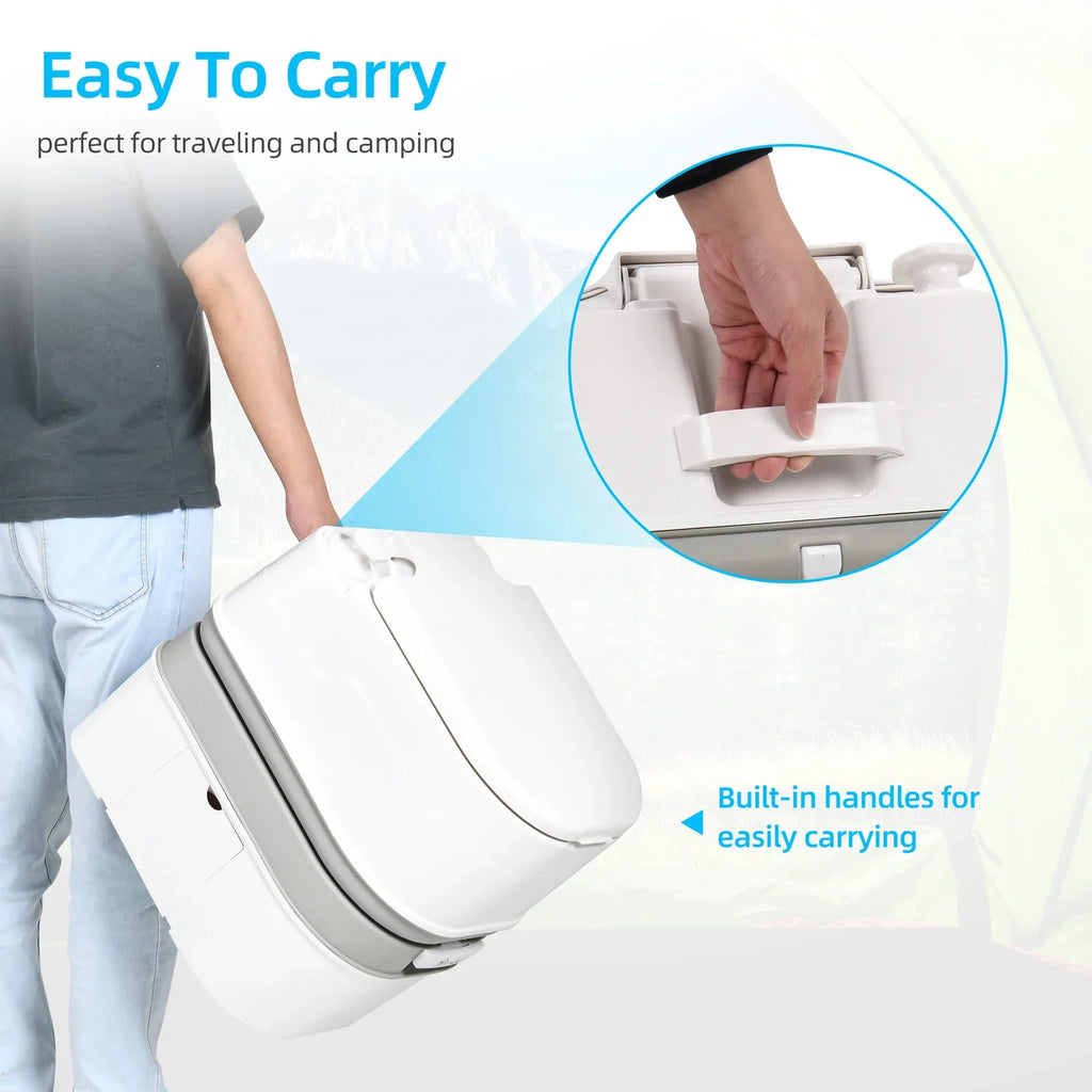 DWVO Portable Toilet, 6.34 Gallon Camping RV Porta Potty , Outdoor RV Toilet with Level Indicator, Rotating Spout