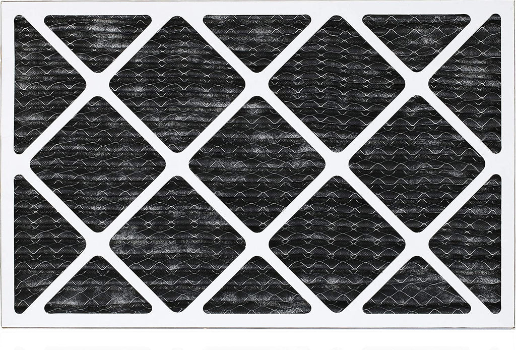 Filterbuy 14x24x1 MERV 8 Odor Eliminator Pleated HVAC AC Furnace Air Filters with Activated Carbon (2-Pack)