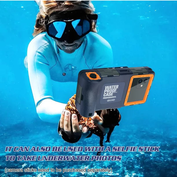 UrbanX Professional [15m/50ft] Swimming Diving Surfing Snorkeling Photo Video Waterproof Protective Case Underwater Housing for P Smart+ 2019 And all Phones Up to 6.9 Inch LCD with Lanyard