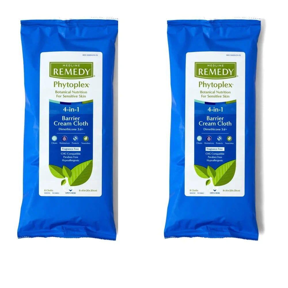 Remedy Phytoplex Barrier Cream Cloths with Dimethicone, Fragrance Free,  2 Pack