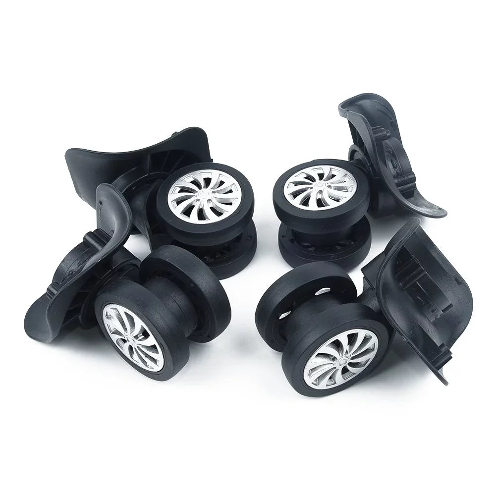 Yuri  4 Set Replacement Luggage Suitcase Wheels Swivel Universal Wheel Black