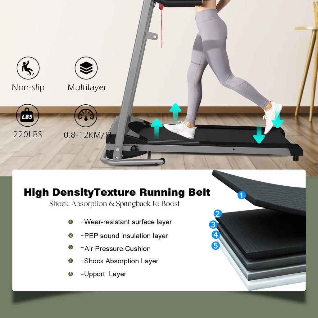 Inolait Folding Treadmill 1.5HP Electric Running Machine, Black